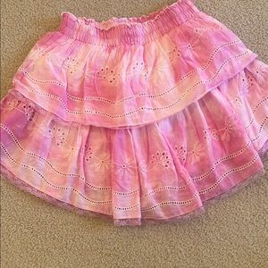 Pink Embroidered Layered Skirt from Altrd State
